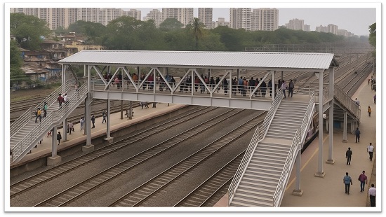 Mumbai’s Bhandup Station Gets a Major Upgrade: MRVC Commissions New 6-Metre-Wide Foot Over Bridge to Ease Passenger Flow