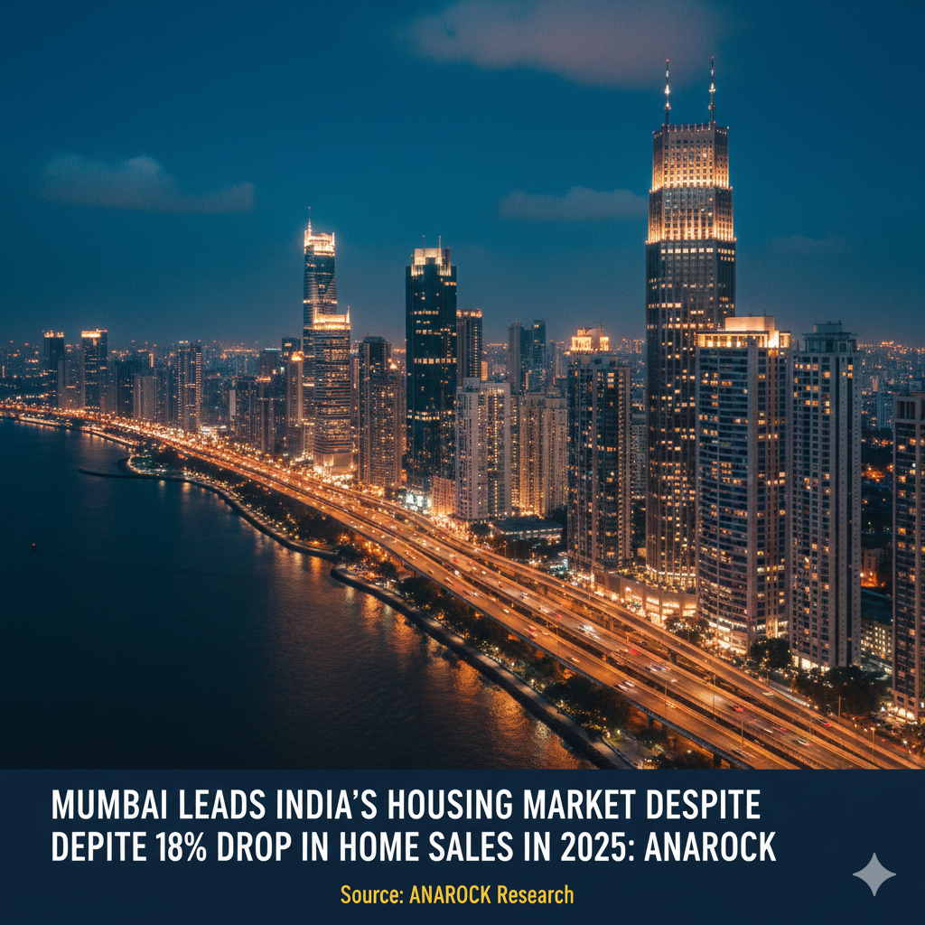 Mumbai Leads India’s Housing Market Despite 18% Drop In Home Sales In 2025: ANAROCK