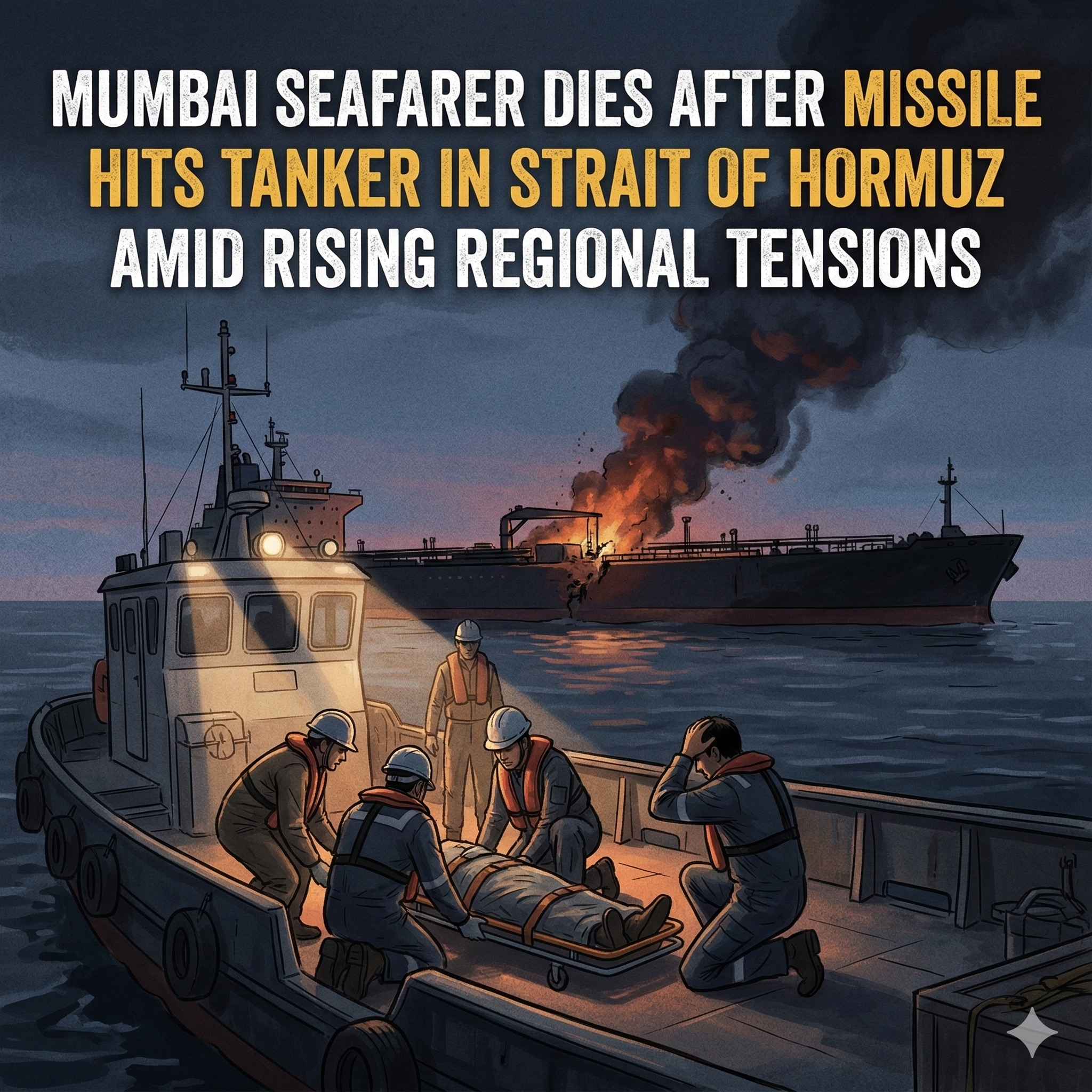 Mumbai Seafarer Dies After Missile Hits Tanker In Strait Of Hormuz Amid Rising Regional Tensions