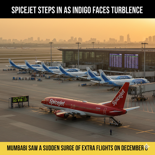SpiceJet Steps in as IndiGo Faces Turbulence: Mumbai Saw a Sudden Surge of Extra Flights on December 6