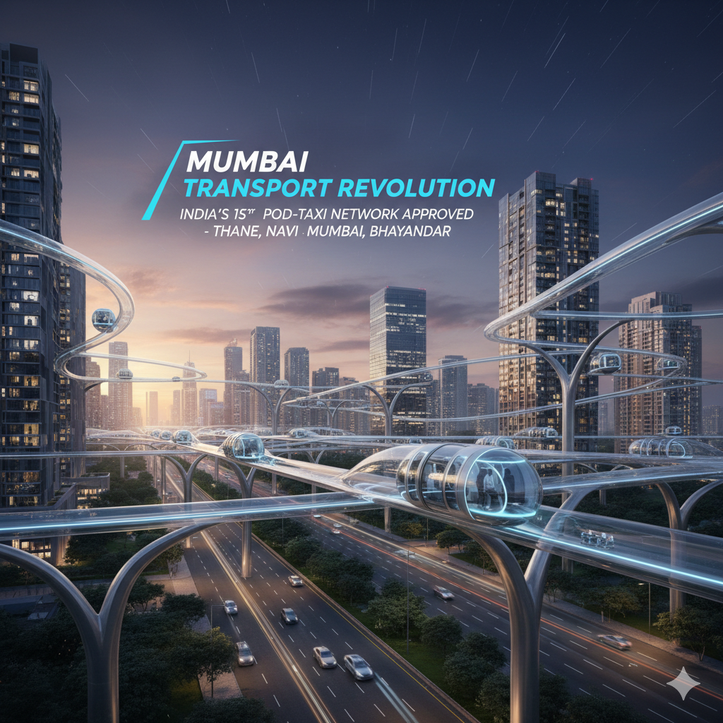Mumbai’s Transport Revolution Begins: Maharashtra Approves India’s First Pod-Taxi Network for Thane, Navi Mumbai & Bhayandar