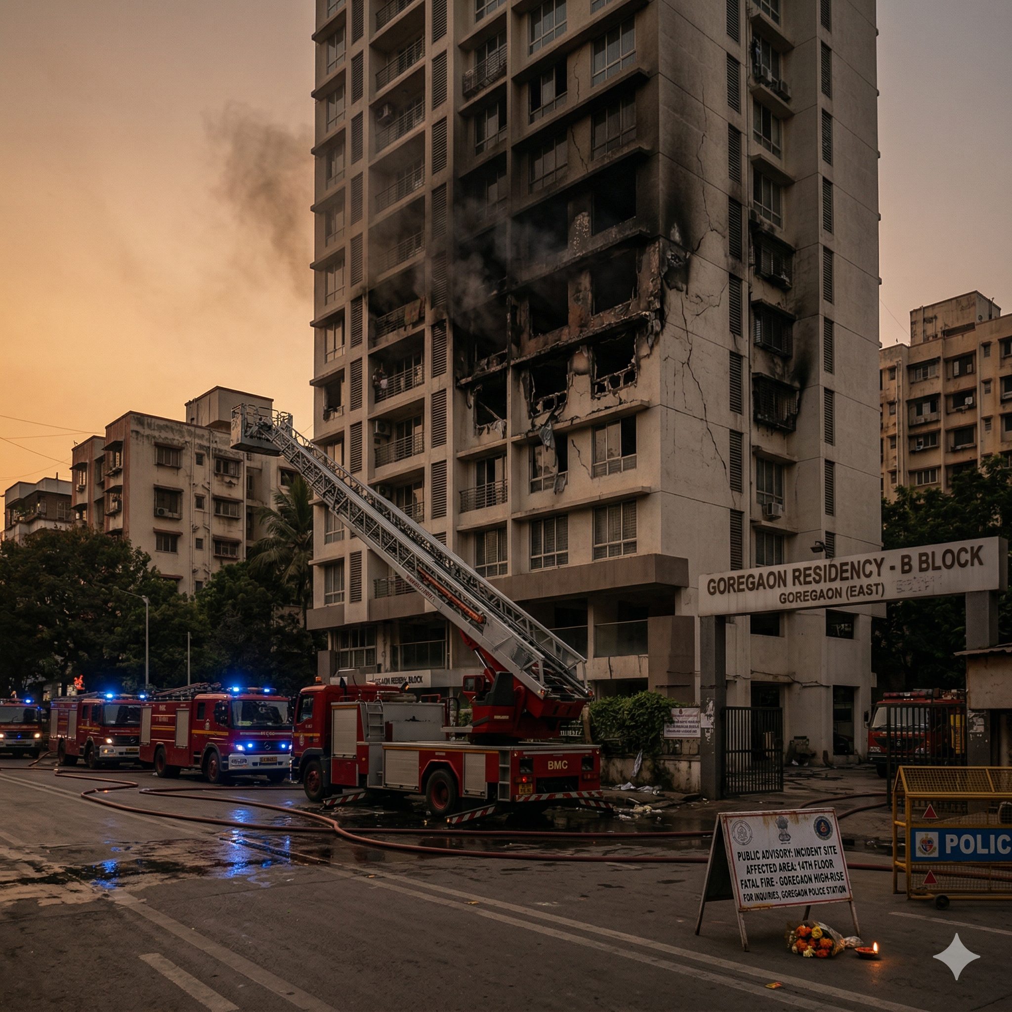 Mumbai Shock: Major Fire In Goregaon High-Rise Claims Senior Citizen’s Life