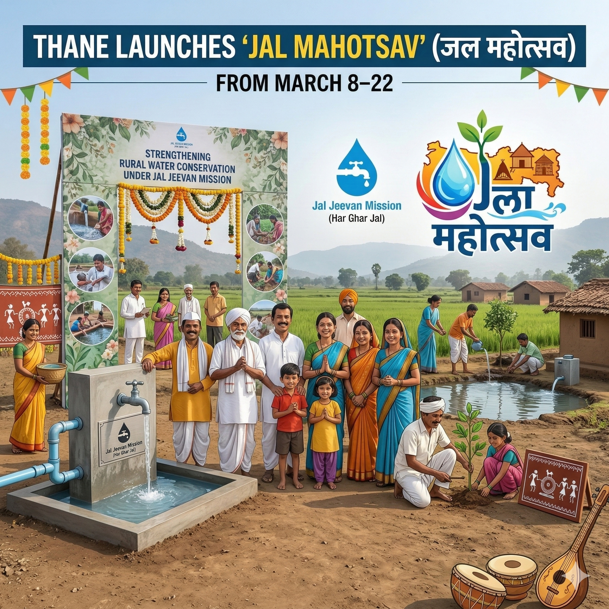 Thane Launches ‘Jal Mahotsav’ From March 8–22 To Strengthen Rural Water Conservation Under Jal Jeevan Mission