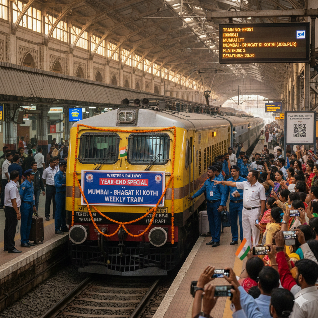 Western Railway Launches Year-End Special Mumbai – Bhagat Ki Kothi Weekly Train: Full Schedule, Routes and Booking Details