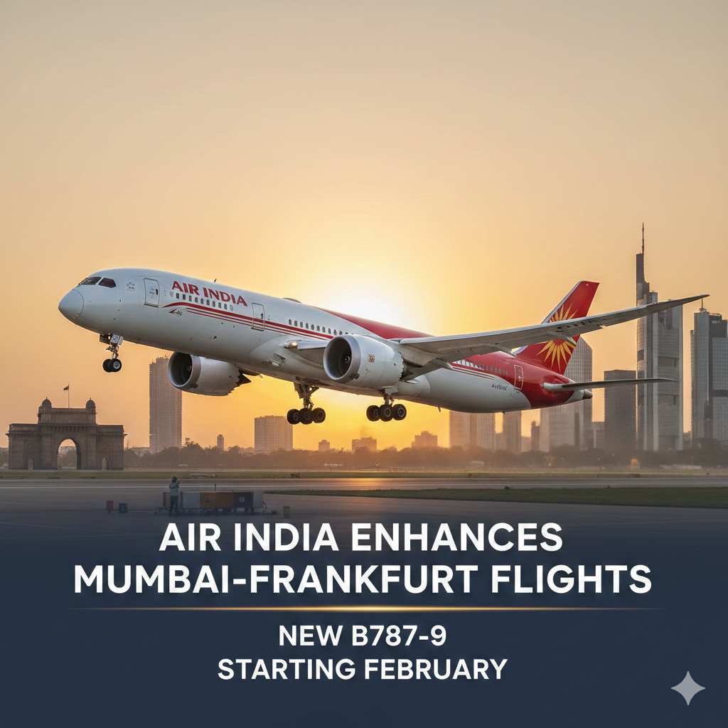 Air India To Deploy New Boeing 787-9 On Mumbai–Frankfurt Route From February, Expands Global Connectivity