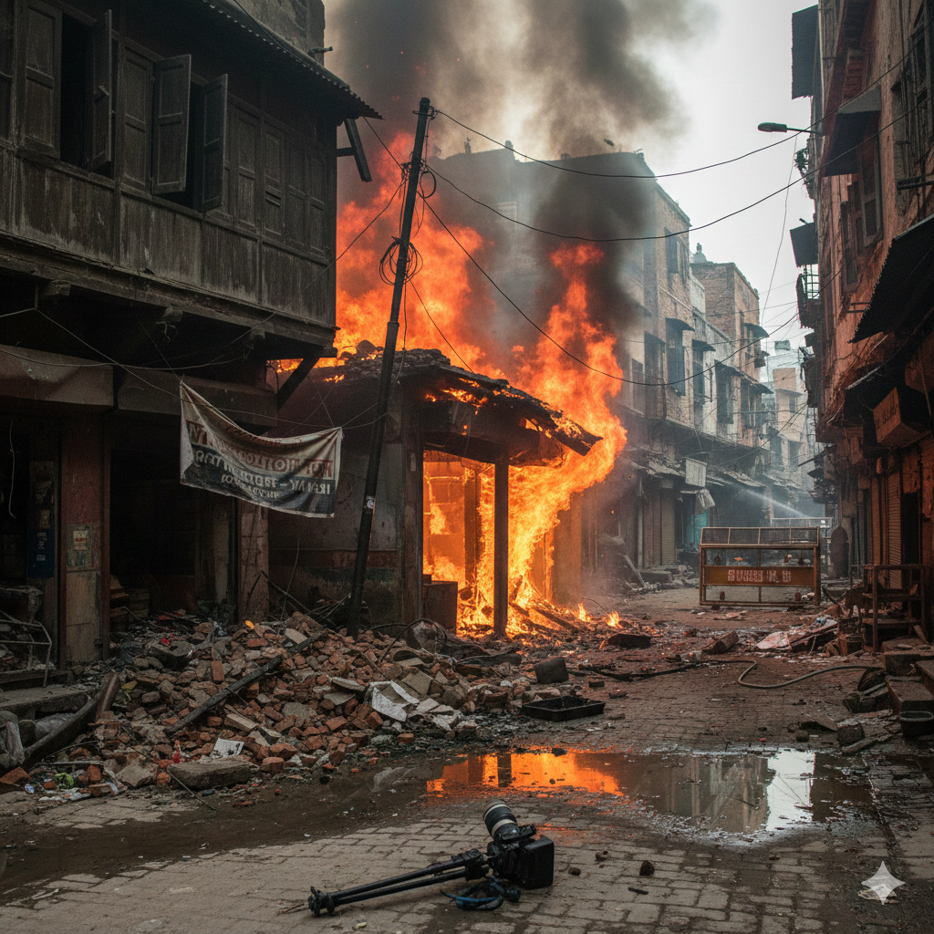 On Camera: Irate Shopkeeper Sets Property Ablaze Amid Anti-Demolition Protest In Varanasi’s Daalmandi