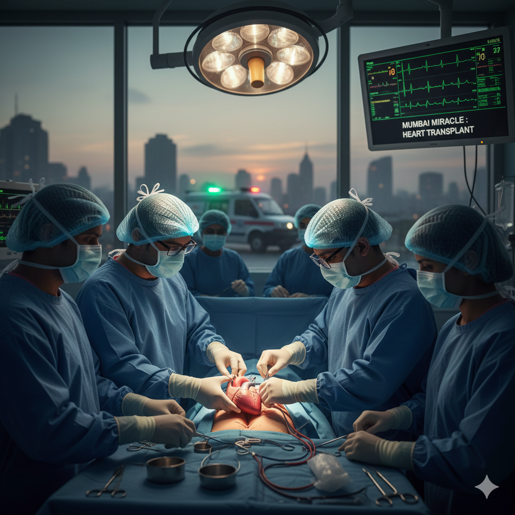 Mumbai Doctors Achieve Life-Saving Heart Transplant in Just 17 Minutes via Green Corridor