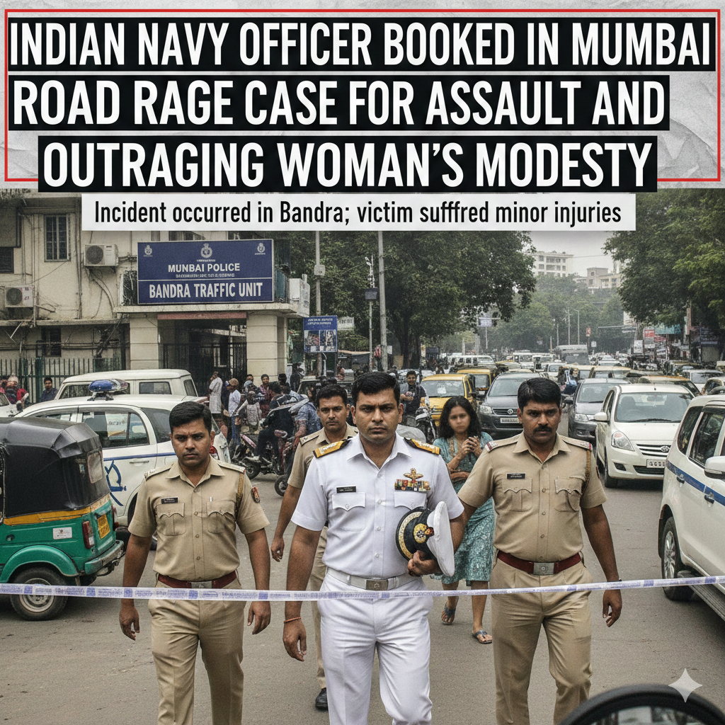 Indian Navy Officer Booked in Mumbai Road Rage Case for Assault and Outraging Woman’s Modesty