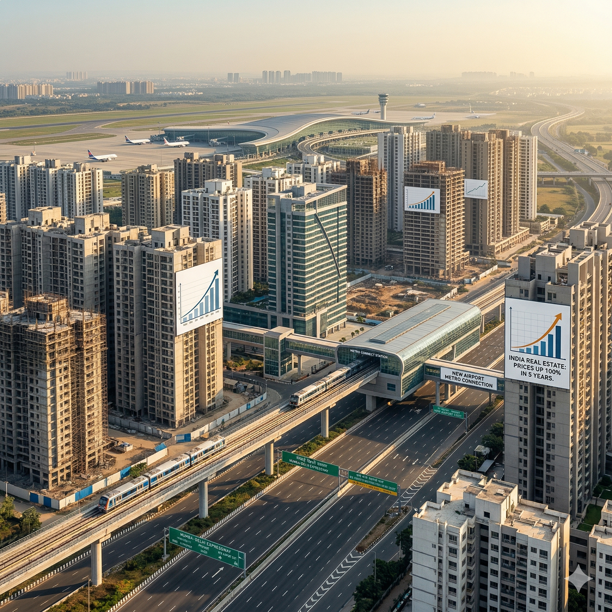 India’s Property Boom Explained: Prices Surge Up To 100% As Airports, Metros & Expressways Transform Real Estate