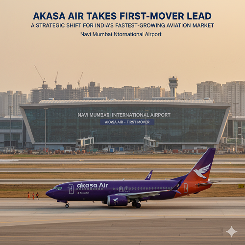 Akasa Air Takes First-Mover Lead at Navi Mumbai International Airport: A Strategic Shift for India’s Fastest-Growing Aviation Market