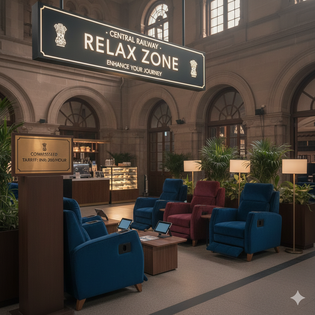 Central Railway Commissions Relax Zone At CSMT To Enhance Passenger Comfort, Boost Non-Fare Revenue