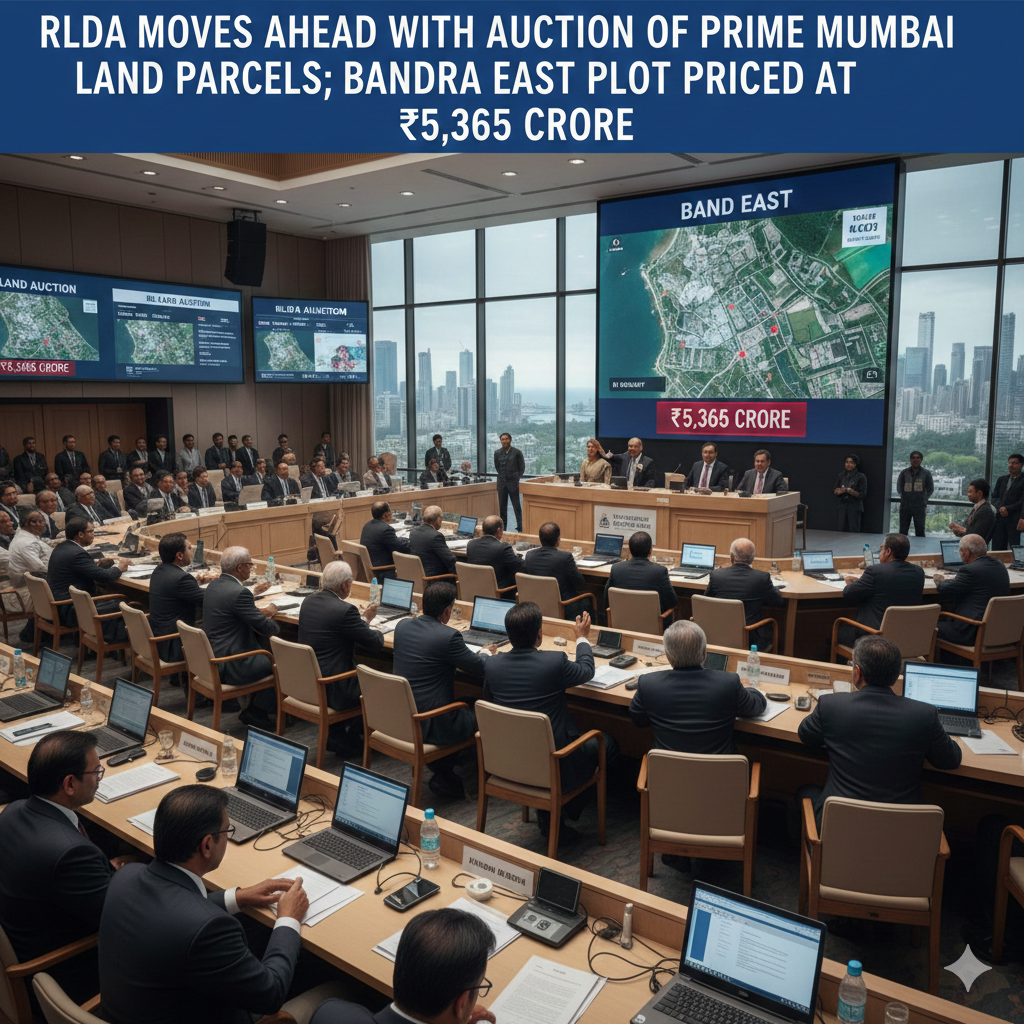 RLDA Moves Ahead With Auction of Prime Mumbai Land Parcels; Bandra East Plot Priced at ₹5,365 Crore