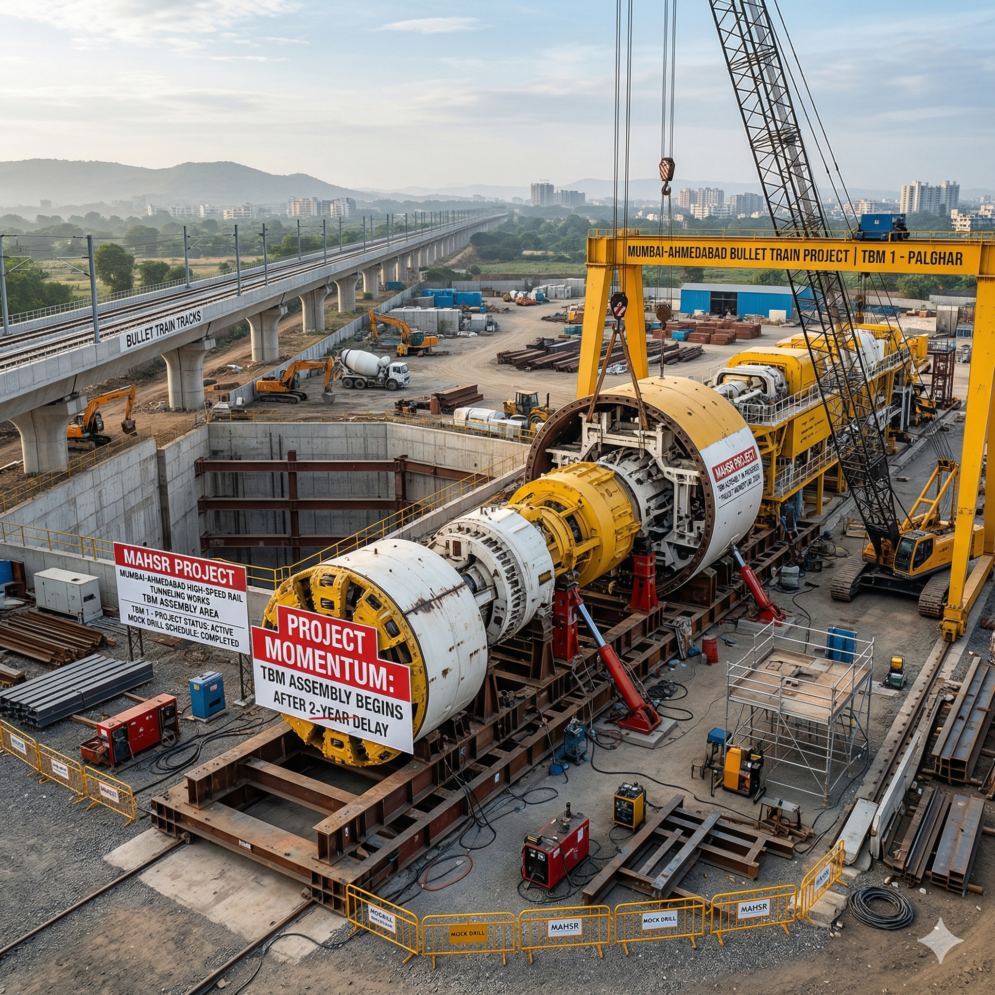 Mumbai–Ahmedabad Bullet Train Gains Momentum As TBM Assembly Begins After Two-Year Delay