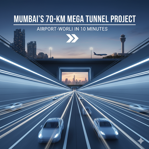 Mumbai’s 70-Km Mega Tunnel Project: The Game-Changing Corridor Set to Cut Airport–Worli Travel to 10 Minutes
