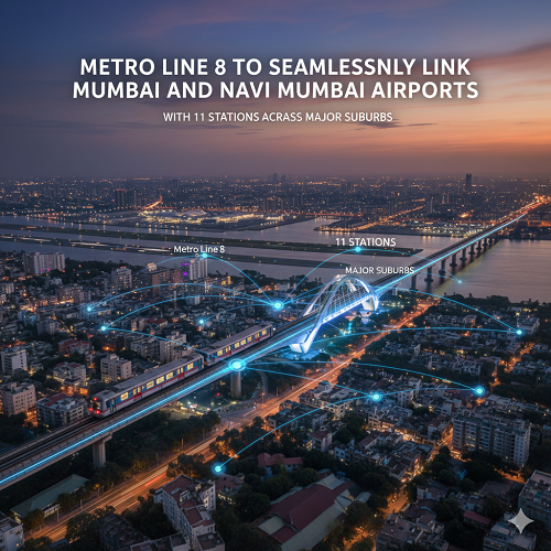 Metro Line 8 to Seamlessly Link Mumbai and Navi Mumbai Airports With 11 Stations Across Major Suburbs