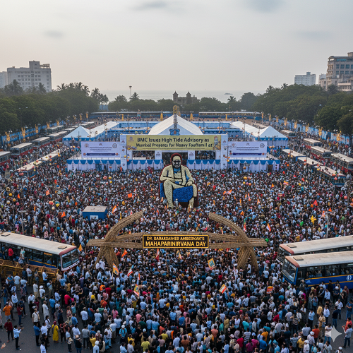 BMC Issues High Tide Advisory as Mumbai Prepares for Heavy Footfall at Chaitya Bhoomi