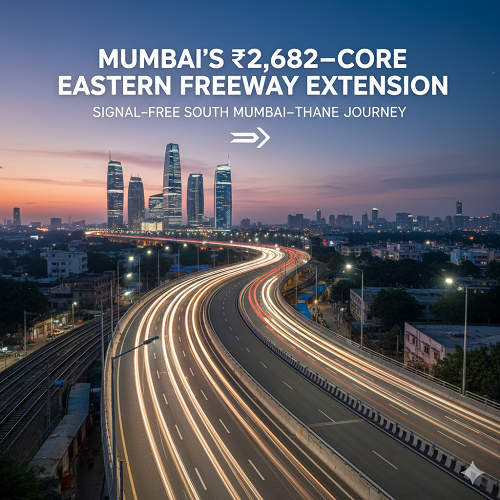 Mumbai’s ₹2,682-Crore Eastern Freeway Extension Races Ahead: A Signal-Free South Mumbai–Thane Journey Is Finally Within Reach