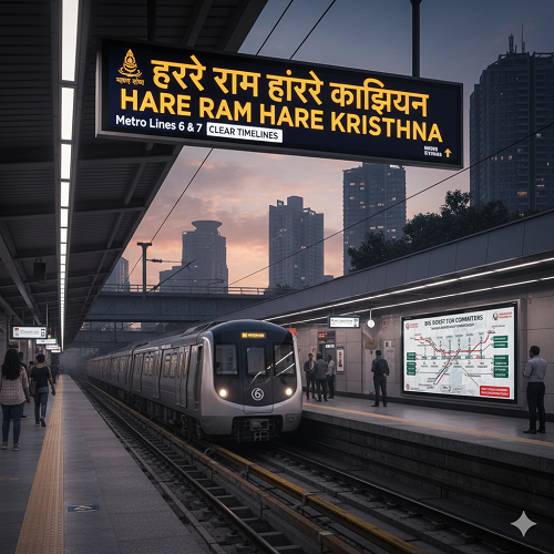 Big Boost for Mumbai Commuters: ESIC Metro Station to Be Renamed ‘Hare Ram Hare Krishna’ as Metro Lines 6 & 7 Get Clear Timelines