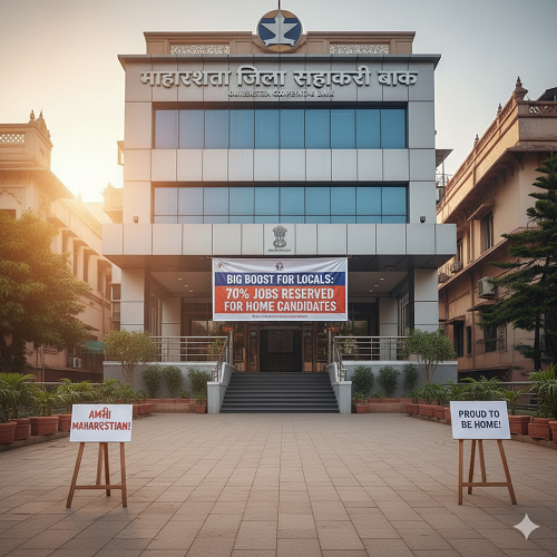 Big Boost for Locals: Maharashtra Reserves 70% of District Bank Jobs for Home Candidates in Major Employment Reform