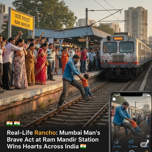 Real-Life Rancho: Mumbai Man’s Brave Act at Ram Mandir Station Wins Hearts Across India