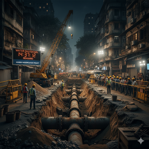 Massive 24-Hour Water Shutdown Signals Mumbai’s Urgent Push to Modernise Its Ageing Pipeline Network