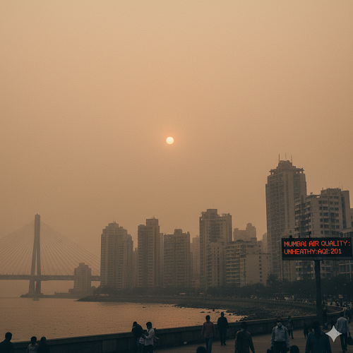 Mumbai’s Smog Returns: Unhealthy Air Quality Shadows Clear Skies as AQI Touches 201